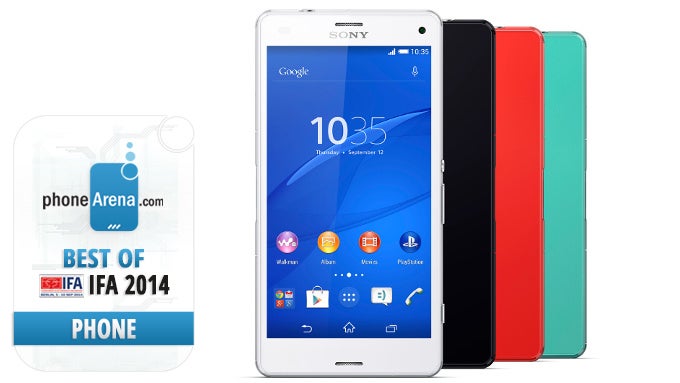 Xperia Z3 Compact, Sony&#039;s new &#039;do-all-stay-small&#039; phone, which combines top-notch specs with compact dimensions, is PhoneArena&#039;s choice of best smartphone of IFA 2014. - Best smartphone of IFA 2014: PhoneArena Awards