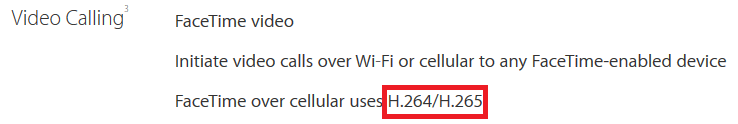 Apple is using the H.265 codec on its new phones - New Apple iPhone models use half the bandwidth for FaceTime thanks to H.265 codec