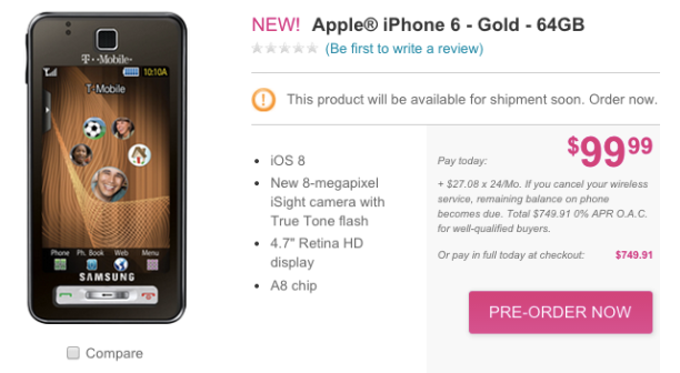 Behold! It's the Apple iPhone 6? - T-Mobile to give priority to JUMP! members ordering the Apple iPhone 6 this weekend