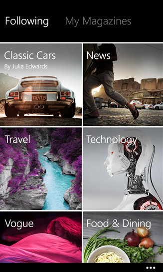 Screenshots from Flipbpard for Windows Phone - Windows Phone users about to get Flipboard