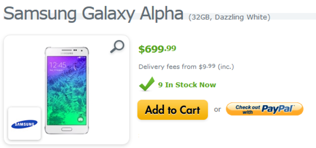 The Samsung Galaxy Alpha can be imported into the states - Get the Samsung Galaxy Alpha imported into the states for $699