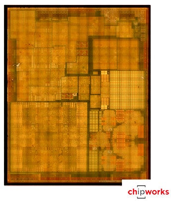 Apple A8 die photo - Chipworks tears down Apple iPhone 6: Apple A8 and iSight camera secrets revealed