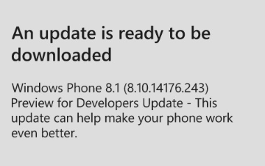 A new Windows Phone 8.1 update is being sent to those who are members of the Preview for Developers program - Windows Phone Preview for Developers getting Windows Phone 8.1 update