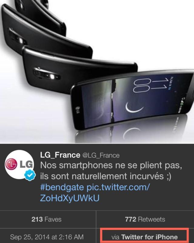 #Bendgate: LG France pokes fun at the iPhone 6 Plus, completely backfires