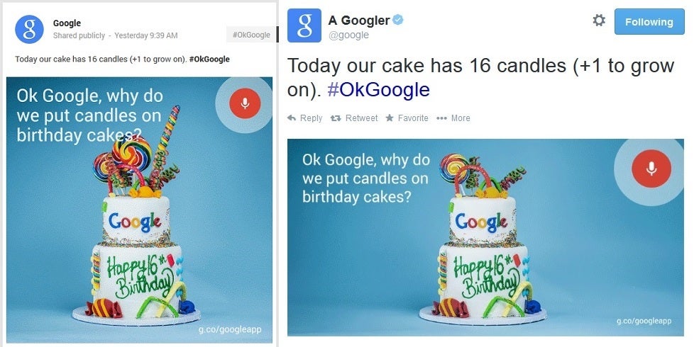 Did Google offer a hint at Android L’s nickname on its 16th birthday cake?