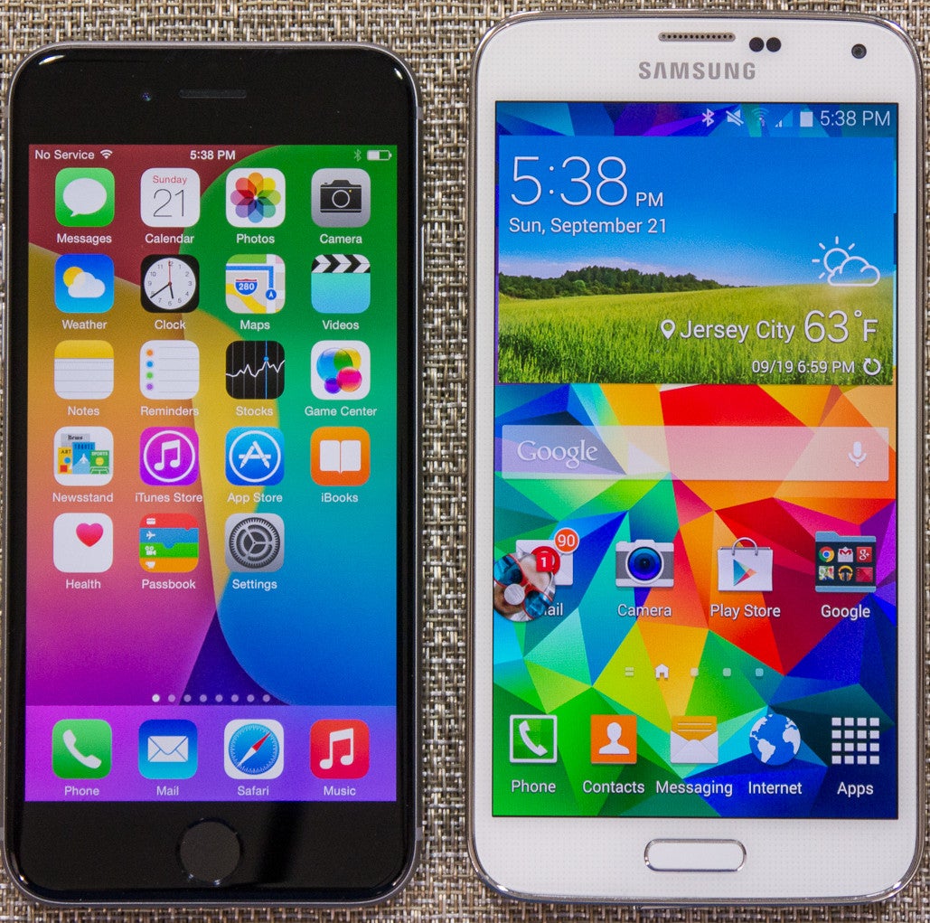 iphone 6 vs galaxy s5 specs