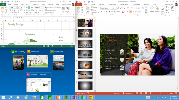 Windows 10 brings improved desktop experience, better multi-tasking, and other good stuff