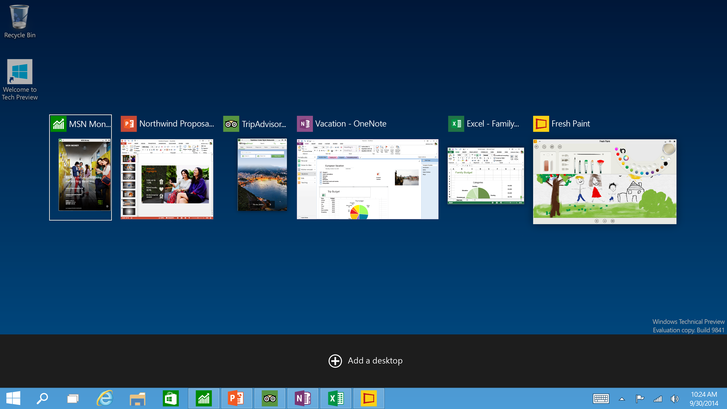 Windows 10 brings improved desktop experience, better multi-tasking, and other good stuff