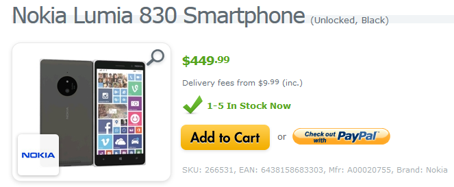 Order the Nokia Lumia 830 now, from Expansys USA - Nokia Lumia 830 available in the states from Expansys USA