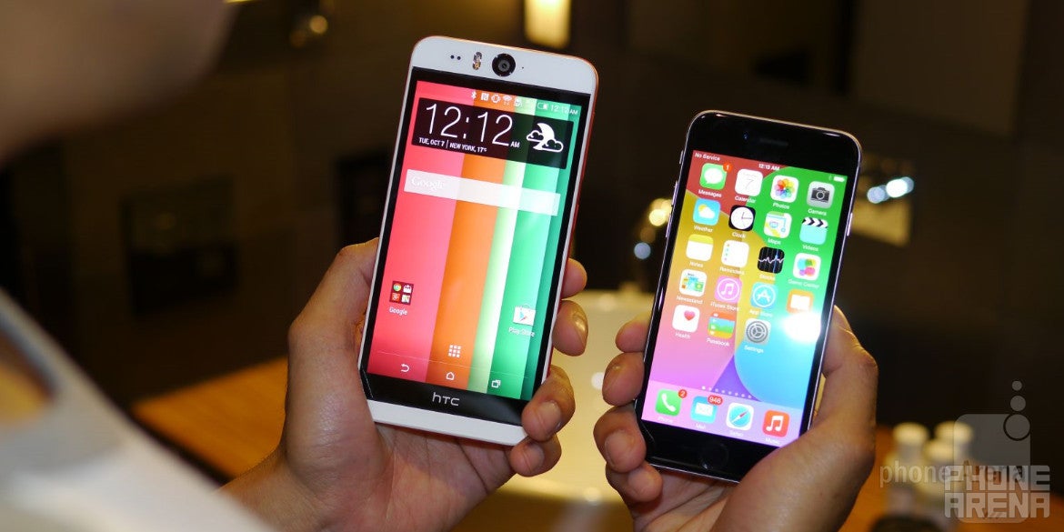 HTC Desire EYE vs Apple iPhone 6: first look