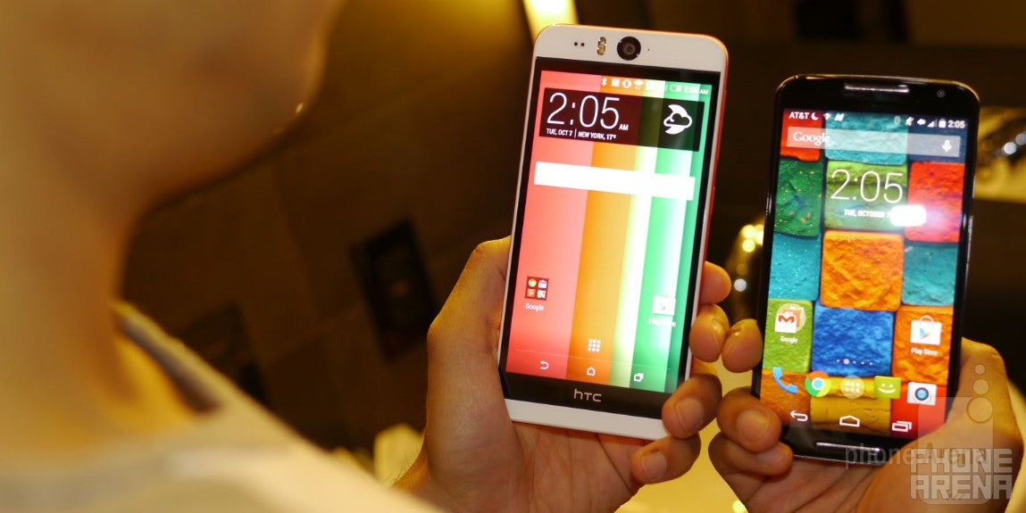 HTC Desire EYE versus Motorola Moto X (2014): first look