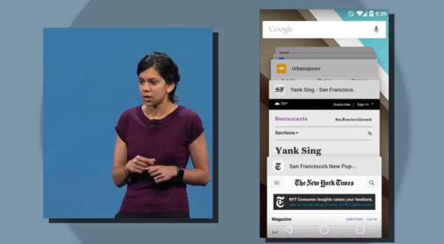 Android L multitasking presentation at Google I/O 2014 - Did you know: how Android multitasking works and the changes in L release