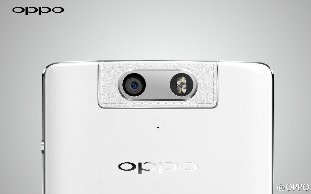Check out the swiveling camera of the upcoming Oppo N3 and its faux leather finish
