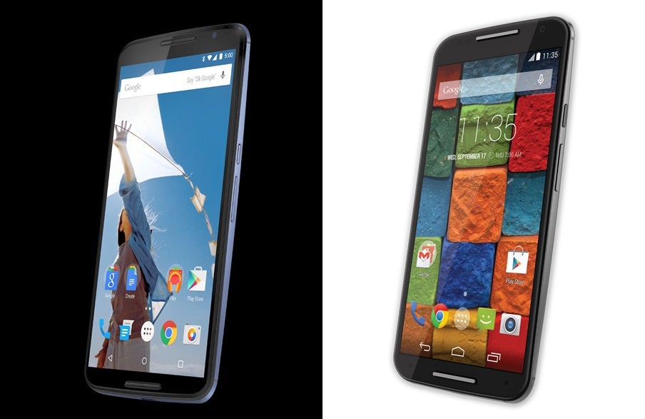 Nexus 6 render (on the left) vs official 2014 Moto X image (on the right) - Alleged press render for Nexus 6 leaks out, looks a lot like Moto X (2014)