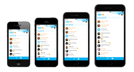 Skype for iPhone is updated to support the newest iPhone models"&nbsp - Skype updated for the larger screens on the Apple iPhone 6 and Apple iPhone 6 Plus