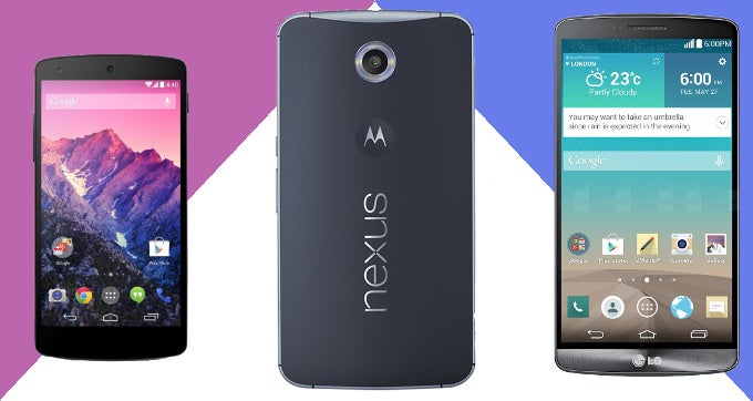 Google Nexus 6 vs Google Nexus 5 vs LG G3: specs comparison battle