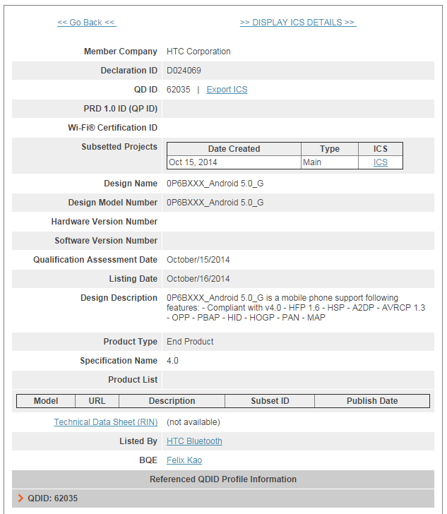HTC One M8 with Android Lollipop passes Bluetooth certification, OTA update closer than expected?