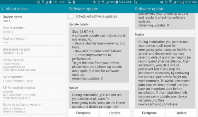 An update has been sent out for the T-Mobile version of the Samsung Galaxy Note 4 - T-Mobile&#039;s Samsung Galaxy Note 4 receives update that will improve battery life