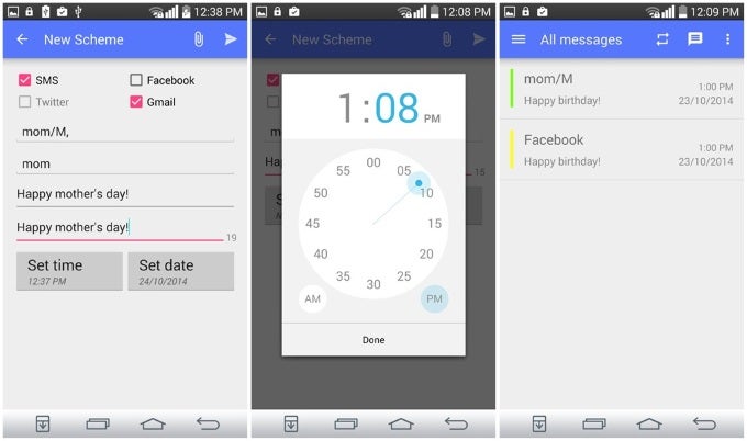 How to schedule messages and social network posts with Schemes for Android
