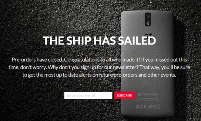 OnePlus has completed its first pre-order period with a second one coming November 17th - OnePlus to give consumers a second chance to pre-order the OnePlus One