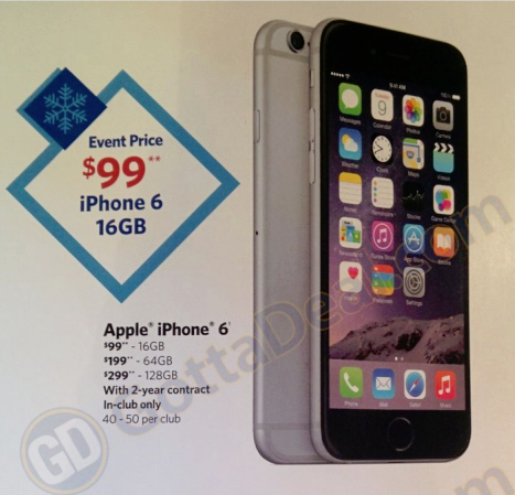 The Apple iPhone 6 is part of an early Black Friday sale at Sam&#039;s Club - Buy the Apple iPhone 6 starting at just $99 from Sam&#039;s Club, beginning November 15th