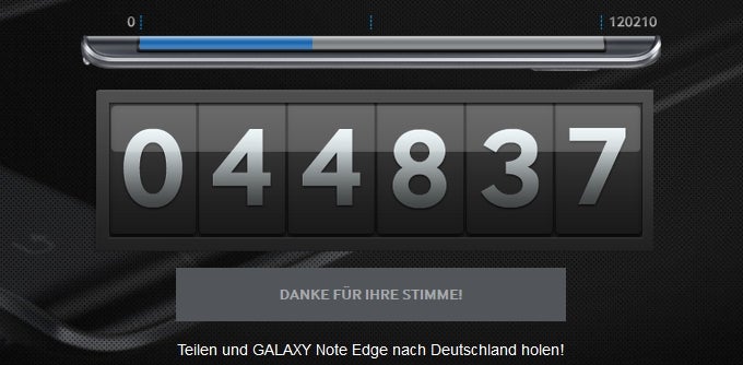 Samsung won&#039;t launch the Galaxy Note Edge in Germany unless 120,000 people vote for its release