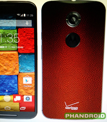You might score a touchdown with this rumored special leather back edition of the Motorola Moto X - Rumored leather back version of the Motorola Moto X makes the phone look like a football