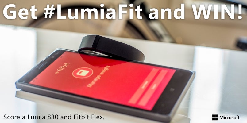 Microsoft lets you win an AT&T Nokia Lumia 830 and a Fitbit Flex