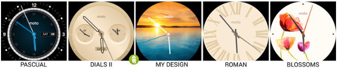 The five new watch face options for the Moto 360 - Motorola Moto 360 now has more watch faces to choose from