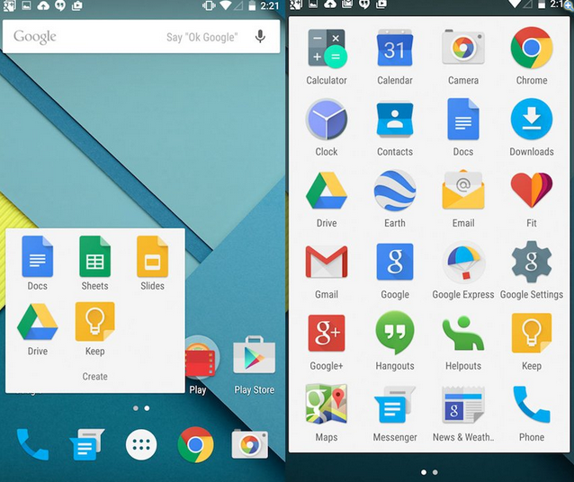 App launcher and home screen for Android 5.0 - Google executive Locheimer speaks up about Android