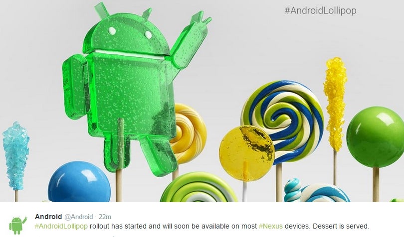 Android 5.0 Lollipop update for "most" Nexus devices officially rolls out starting today