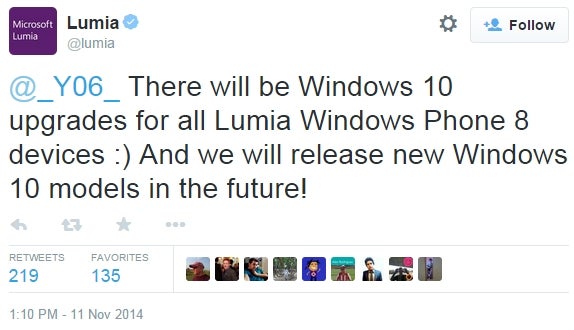 Microsoft: all Lumias running Windows Phone 8 will be updated to Windows 10