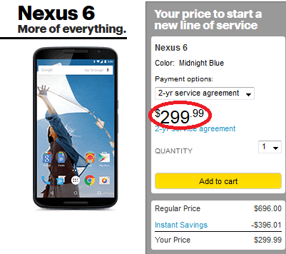 Nexus 6 now available from Sprint - Sprint now offering the Nexus 6 for $299.99 on contract