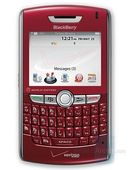 Verizon offers the BlackBerry 8830 World Edition in red