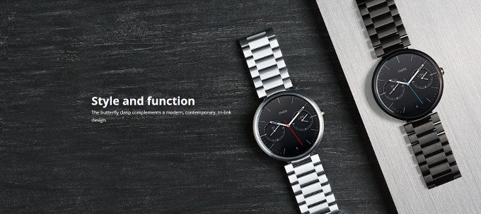 Moto 360 standalone metal and leather bands finally available, but they will cost you