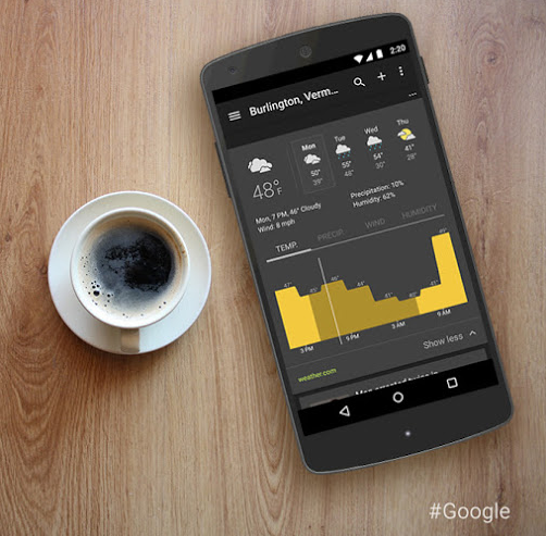 Google adds a new dark theme and weather graphs to its News &amp;amp; Weather app - Google News &amp; Weather gets a new look and new features after update