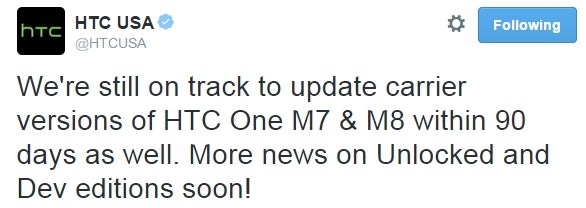 HTC is &quot;on track&quot; to update carrier versions of One (M8) and One (M7) to Lollipop by February