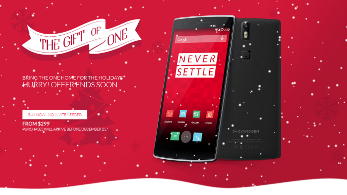 OnePlus lets you buy yourself a OnePlus One for Christmas without an invite