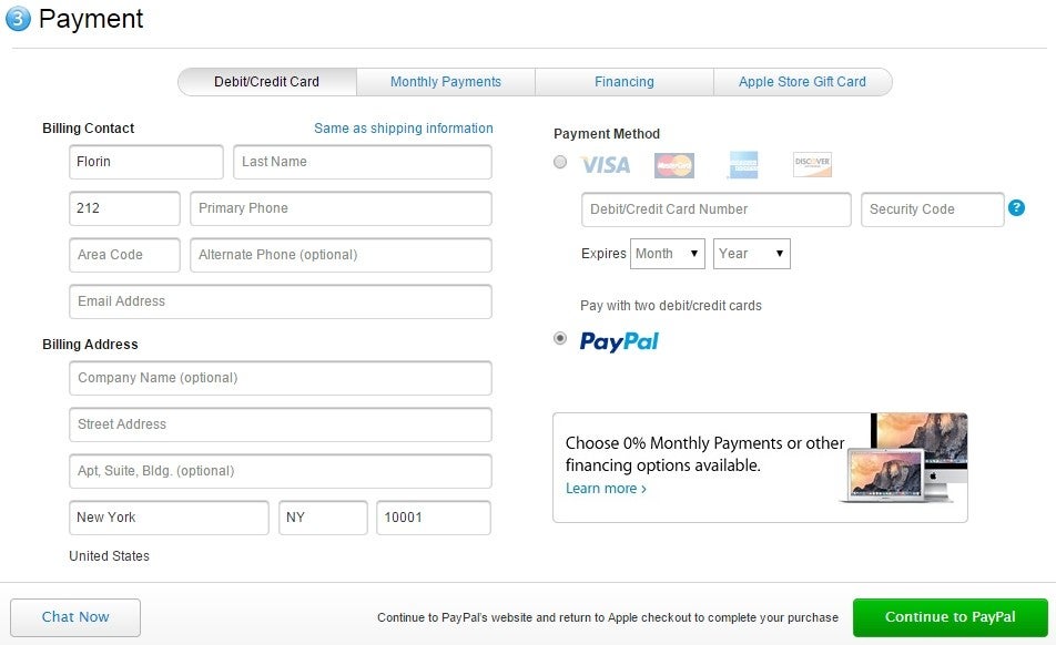 You can now buy iPhones and other products from Apple's Online Store using PayPal (US and UK only)