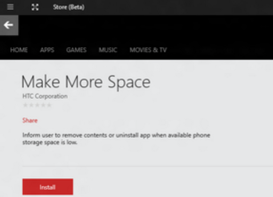 HTC app for Windows Phone is found in leaked image of the Windows 10 Store - Leaked image of Windows 10 Store reveals Windows Phone app from HTC