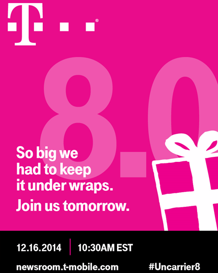 T-Mobile&#039;s next Un-carrier initiative will be announced tomorrow - Un-carrier 8.0 to be announced tomorrow by T-Mobile