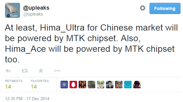 HTC Hima Ace and some Hima Ultra variants expected be powered by MediaTek processors