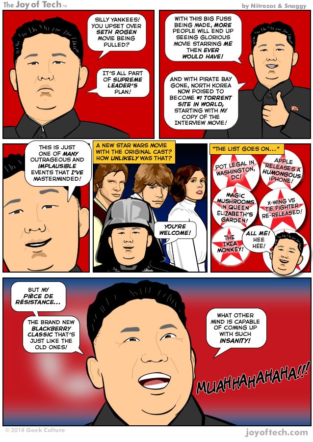 Humor: In light of Sony’s hacking troubles, we may have something else to credit to the dear leader of North Korea