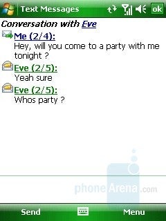 Text conversation - Hands-on with Windows Mobile 6.1 Professional