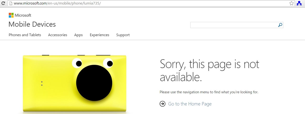Nokia Lumia 735 might not be launched in the US after all (Microsoft no longer lists it on its website)