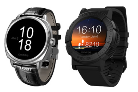 The Omate Roma (L) and Omate Racer (R - Omate takes the wraps off of two smartwatches