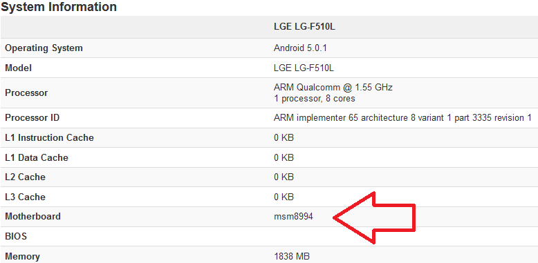 LG device visits Geekbench with the Snapdragon 810 SoC under the hood - LG phone carrying Snapdragon 810 chipset visits benchmark site