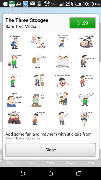 Three Stooges stickers are now available from the BBM Shop - Three Stooges fan? BBM Stickers honor your heroes