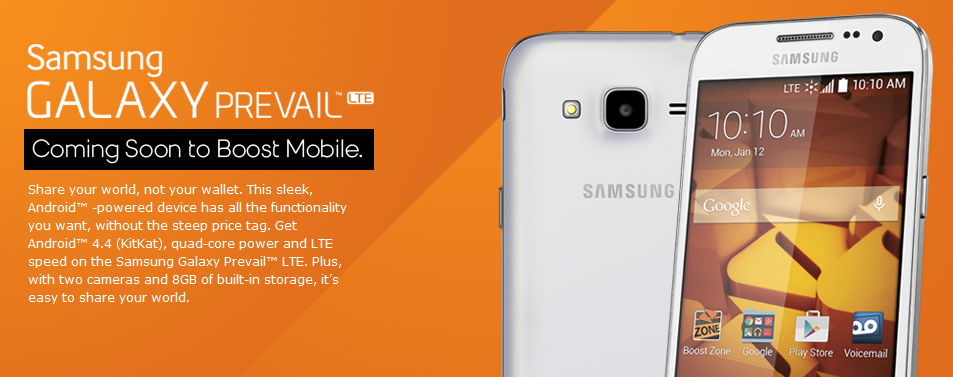 Samsung Galaxy Prevail LTE comes to Boost Mobile on January 19th with support for Sprint Spark PhoneArena