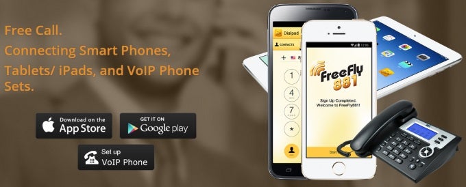 FreeFly881 is a free calls & global phone book app for Android and iOS